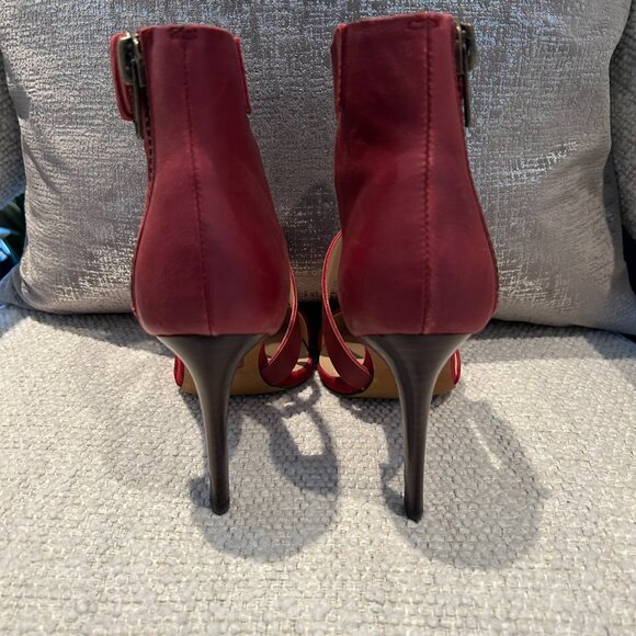 Joie ‘Ali’ Red Suede & Leather Heels — Size 6.5 - Picture 6 of 9
